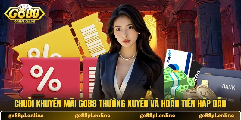 Chuỗi khuyến mãi GO88 thường xuyên và hoàn tiền hấp dẫn