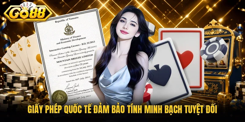 Giấy phép quốc tế đảm bảo tính minh bạch tuyệt đối