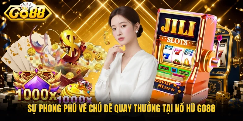 Sự phong phú về chủ đề quay thưởng tại nổ hũ Go88